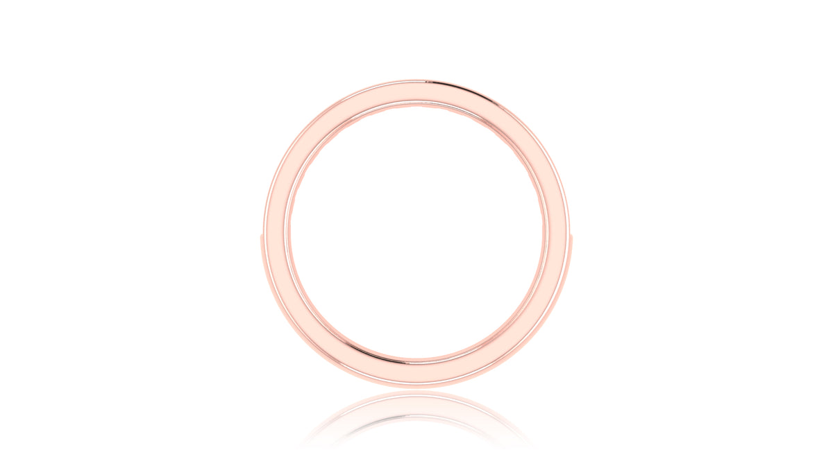 14K Rose Gold Baguette Diamond Band Ring