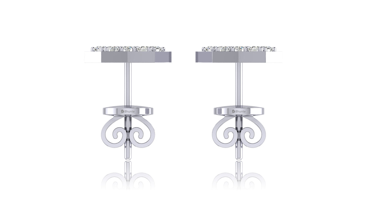 925 Silver Star Diamond Stud Earrings
