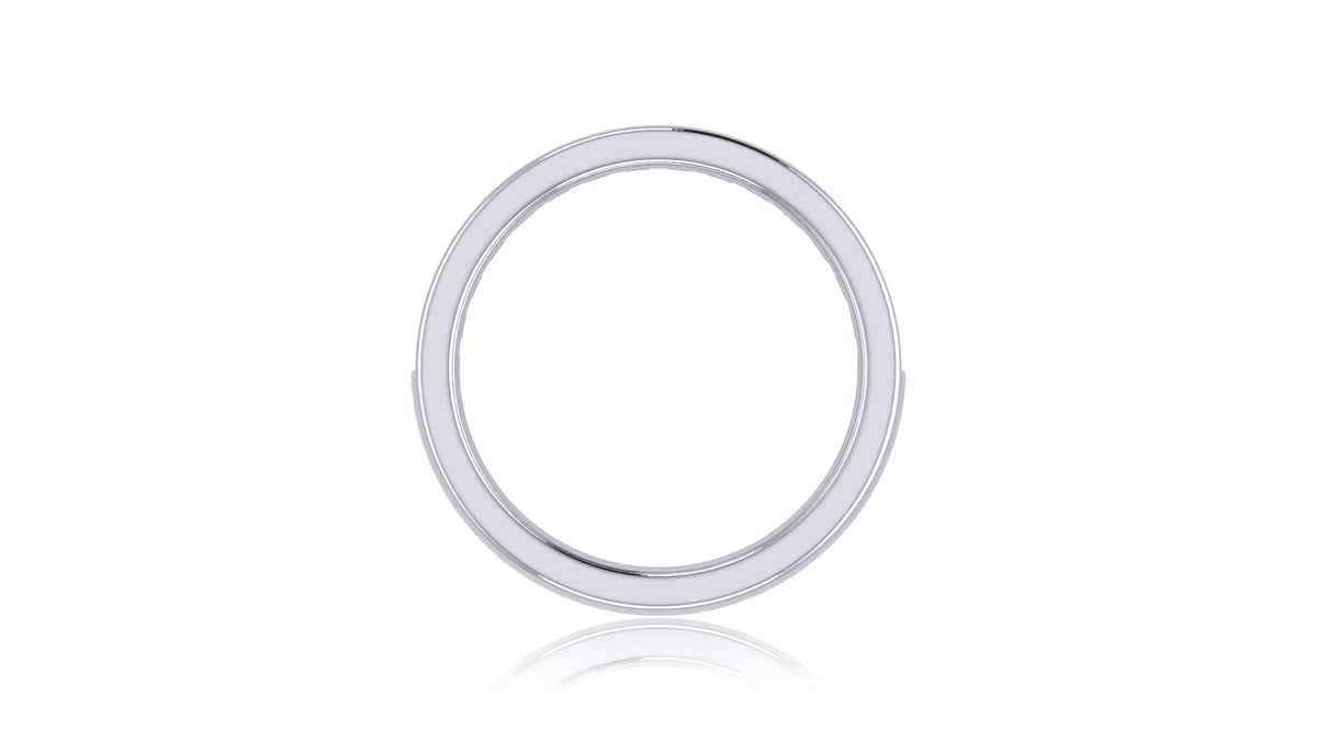 14K White Gold Baguette Diamond Band Ring